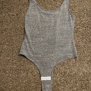 Madewell grey large sweater bodysuit